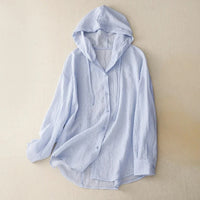 CORAL LINEN HOODIE