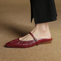 CELESTE GENUINE LEATHER MULES