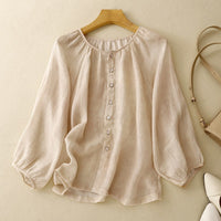 FLORA LINEN BLOUSE