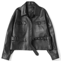 FLORA™ GENUINE LEATHER JACKET