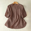 VIOLET LINEN BLOUSE