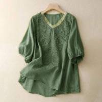 RITA LINEN BLOUSE