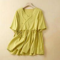 ALENA LINEN BLOUSE