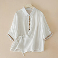 ANYA LINEN BLOUSE