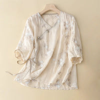 ALINA LINEN BLOUSE