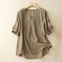 CELINA LINEN BLOUSE