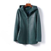 SUSANA™ GENUINE LEATHER HOODIE