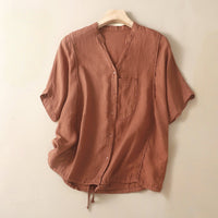 SOPHIA LINEN BLOUSE